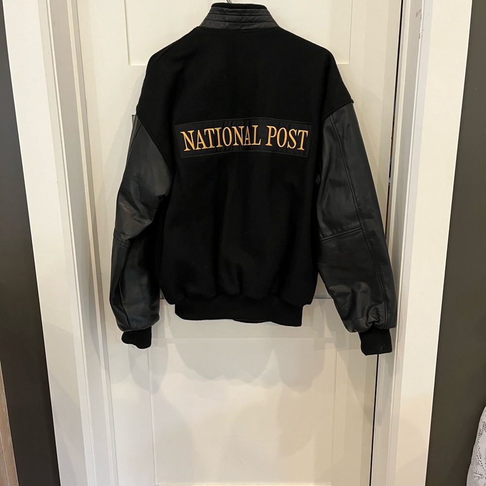Vintage Black Varsity Jacket - Picture 1 of 7